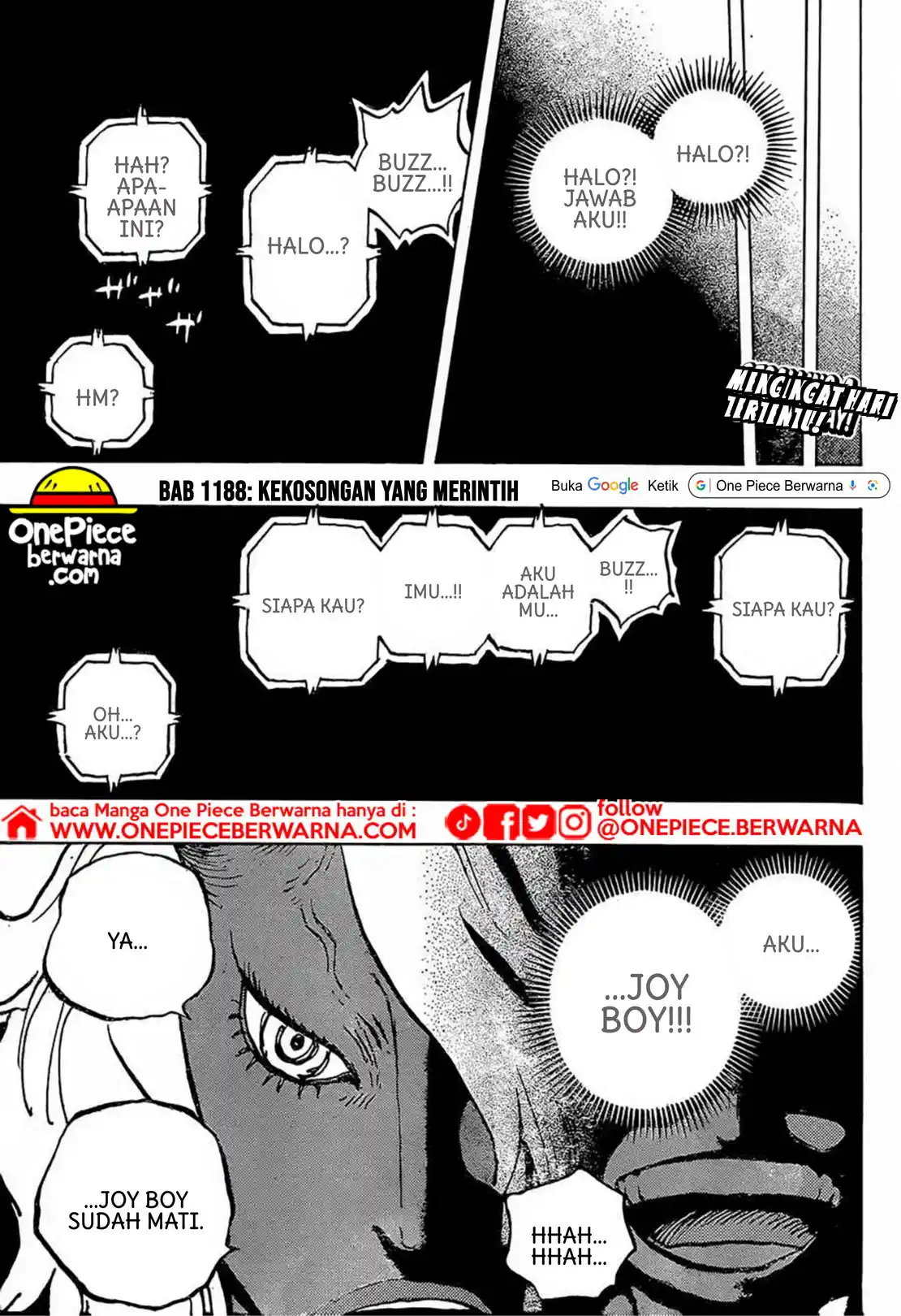 One Piece berwarna 1188 1189 1190 bahasa indonesia